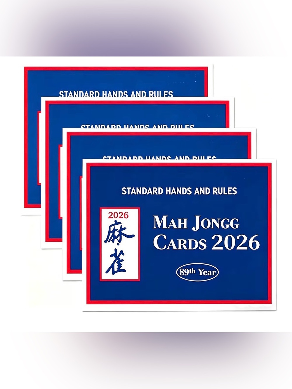 Mah Jongg Cards 2026 - Blue - Standard Hands and Rules